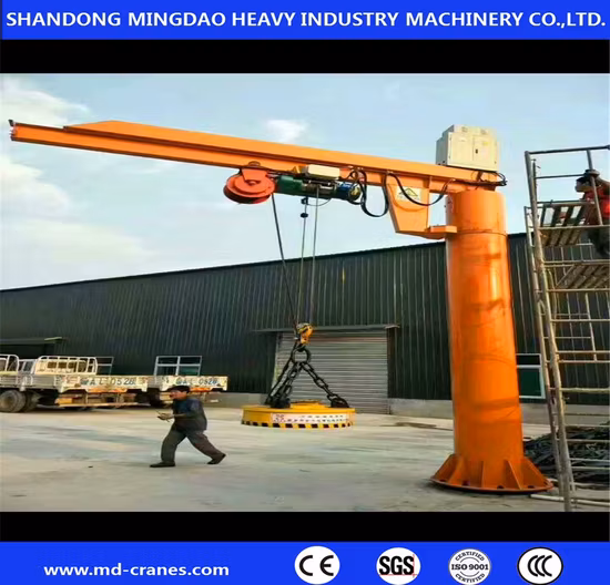 Promotional Various Durable Usin360 Rotating Base Mounted Pillar Coumn Mounted Portable Rotating Jib Crane 2t 5t 10t 15t